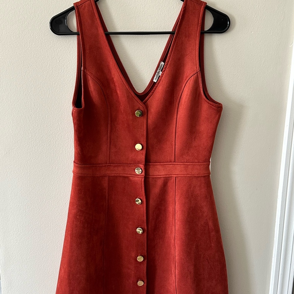 Charlotte Russe Burnt Orange A-line Sleeveless Mini Dress